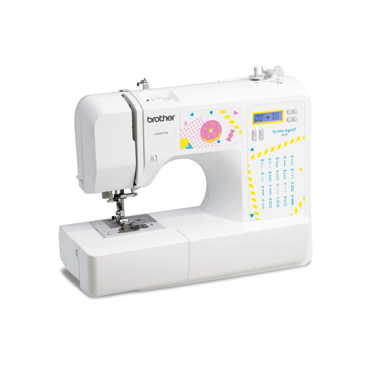 BROTHER Machine à coudre KE20VM1 - Blanc