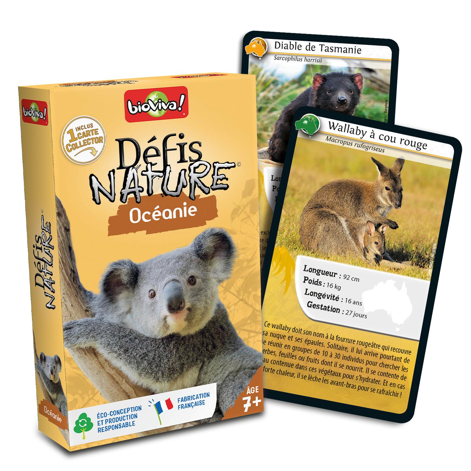 Voir la diapositive 3 : BIOVIVA Défis Nature Océanie 36 cartes collector
