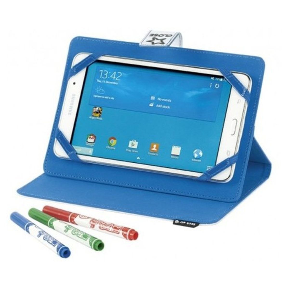 TECHAIR Folio Universelle MONSTRE 10P Blanc à motif