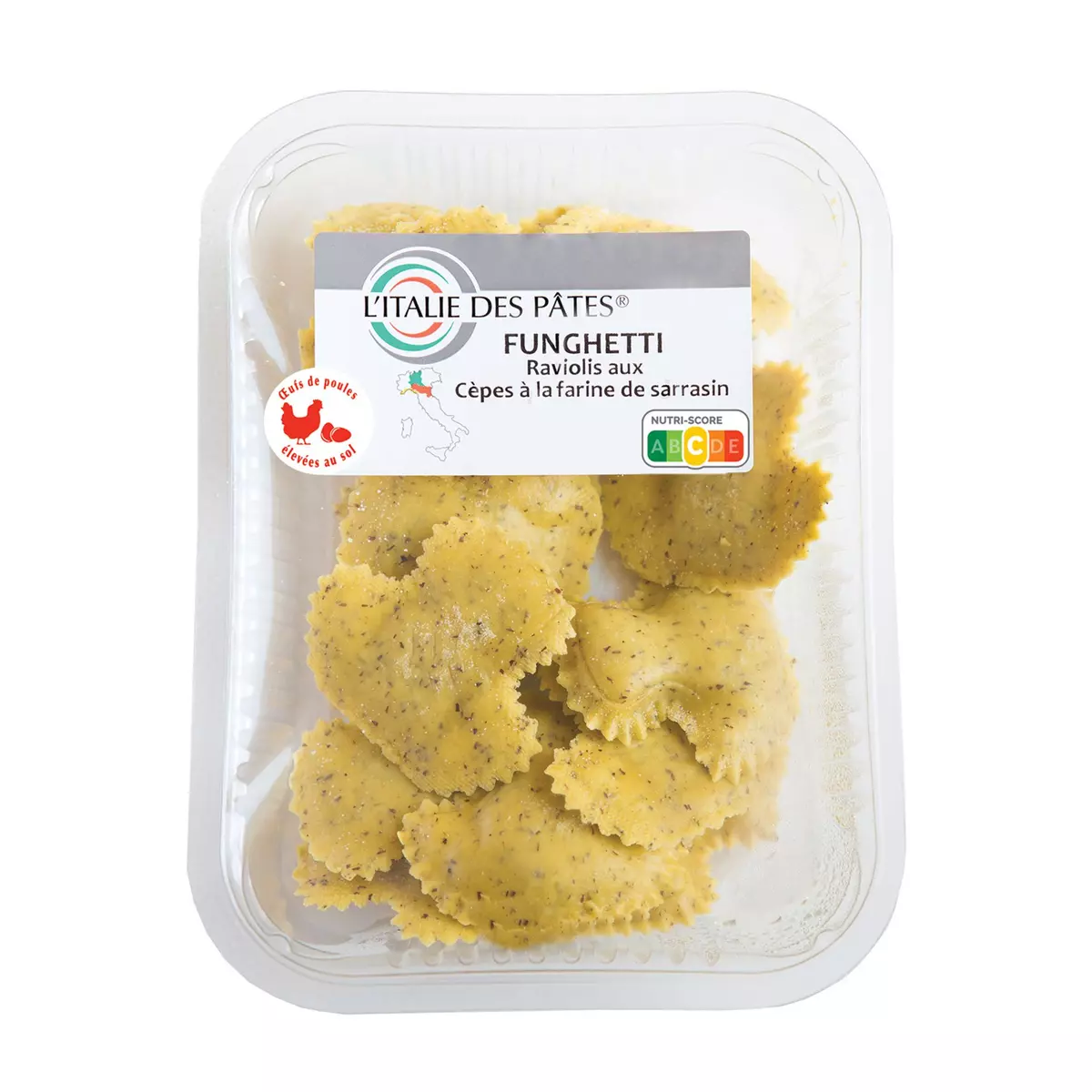 L'ITALIE DES PATES Funghetti raviolis aux cèpes à la farine de sarrazin 250g