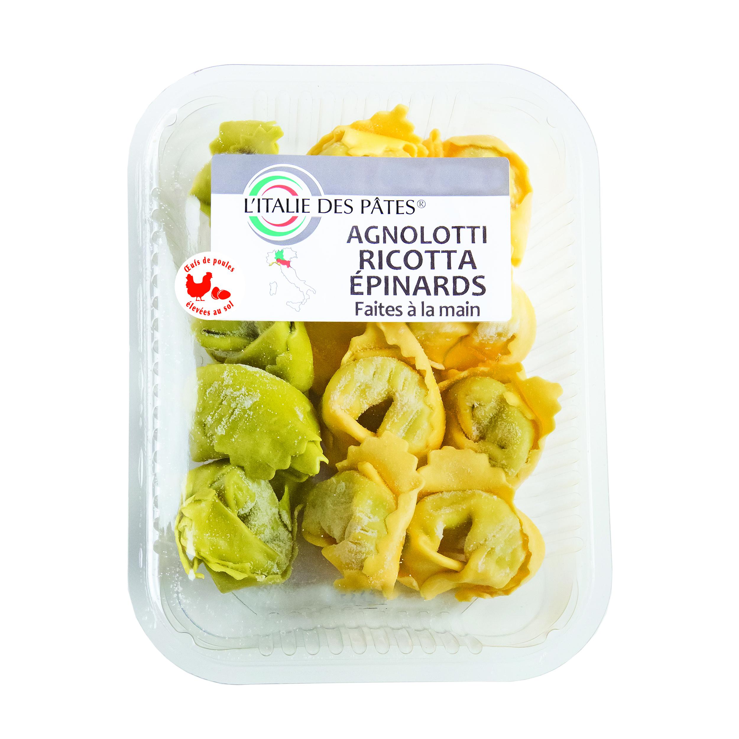 Voir la diapositive 2 : L'ITALIE DES PATES Agnolotti ricotta épinards 250g