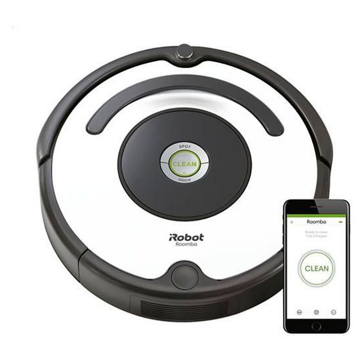 IROBOT Aspirateur robot connecté Roomba R675040 - Blanc et noir