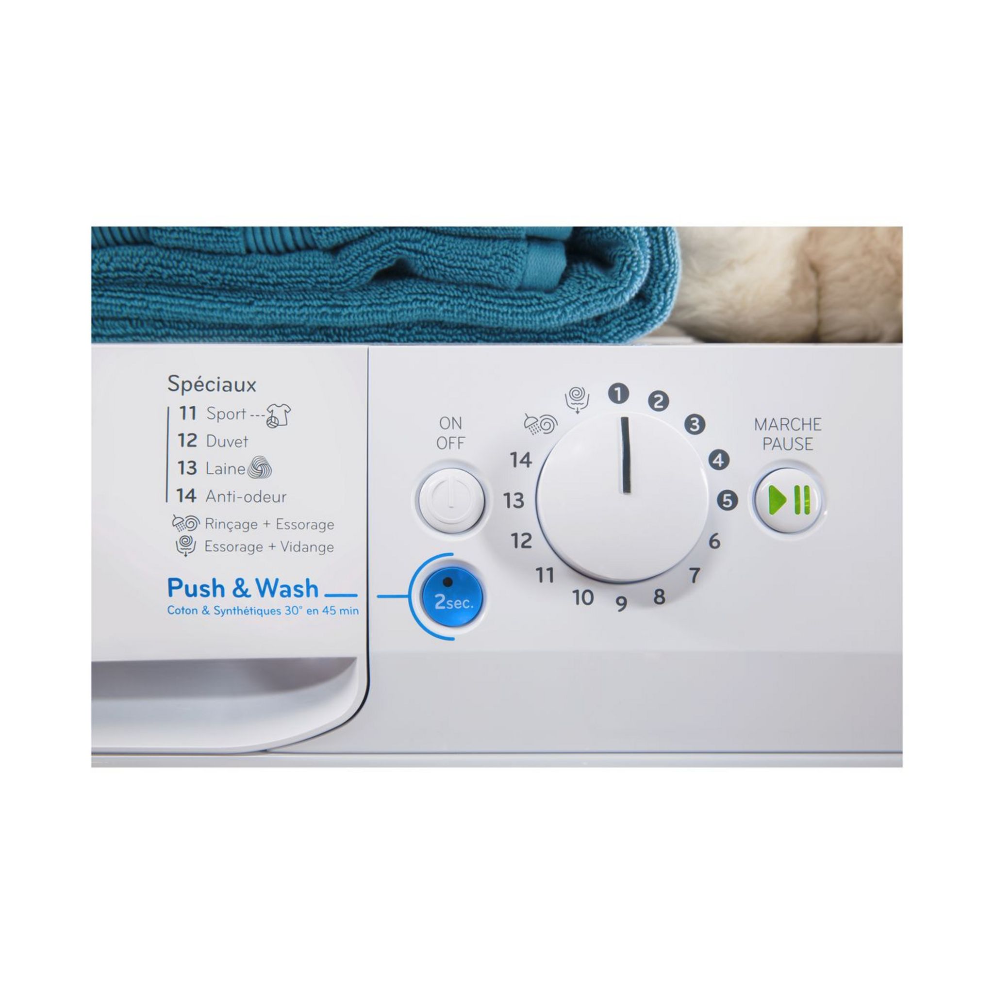 Voir la diapositive 3 : INDESIT Lave linge hublot BWD61252WFR, 6 kg, 1200 T/min