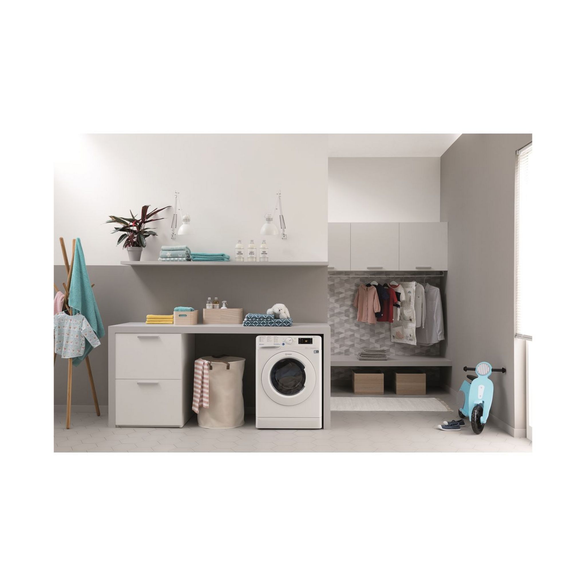 Voir la diapositive 5 : INDESIT Lave linge hublot BWD61252WFR, 6 kg, 1200 T/min