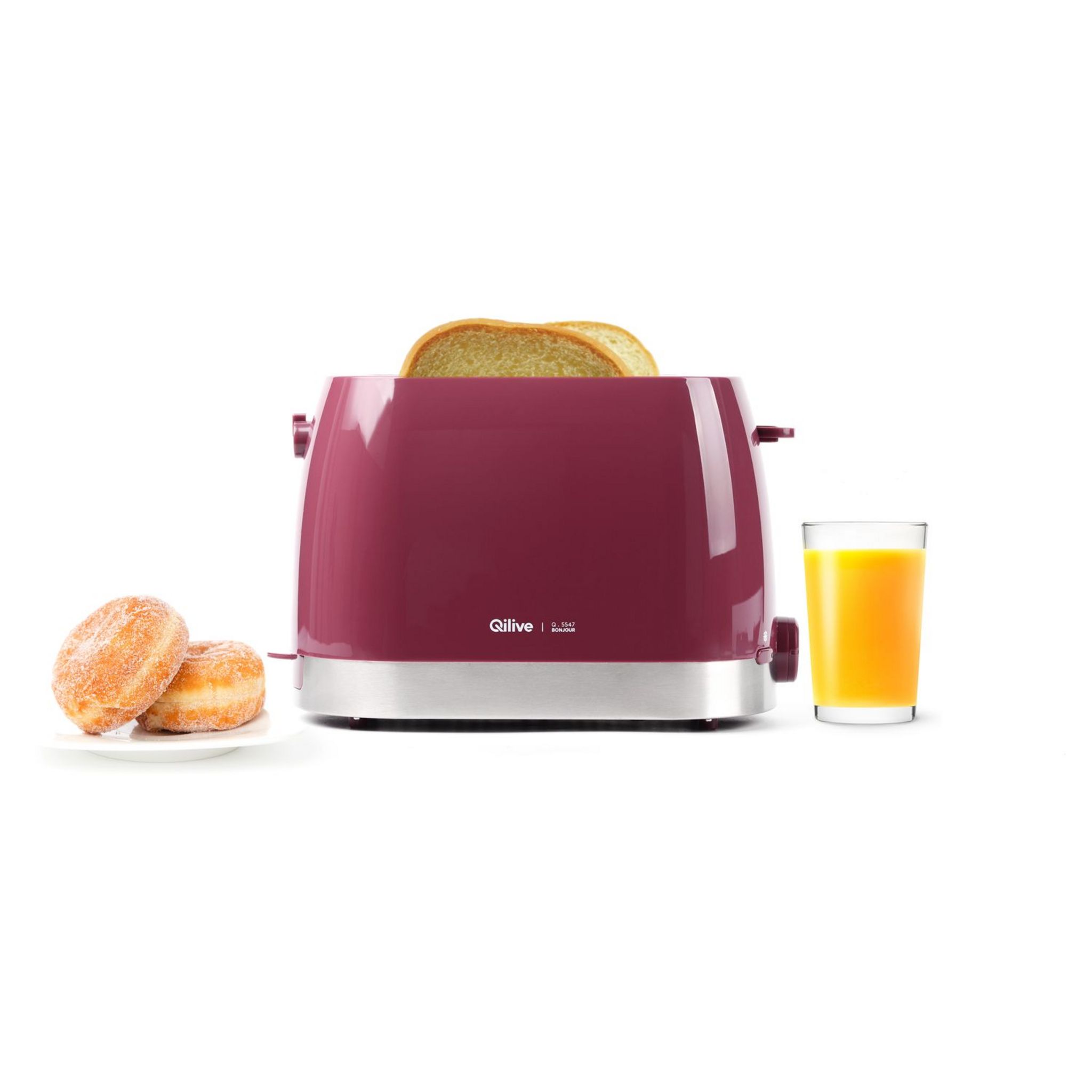 Voir la diapositive 1 : QILIVE Grille pain 71867 - Rouge