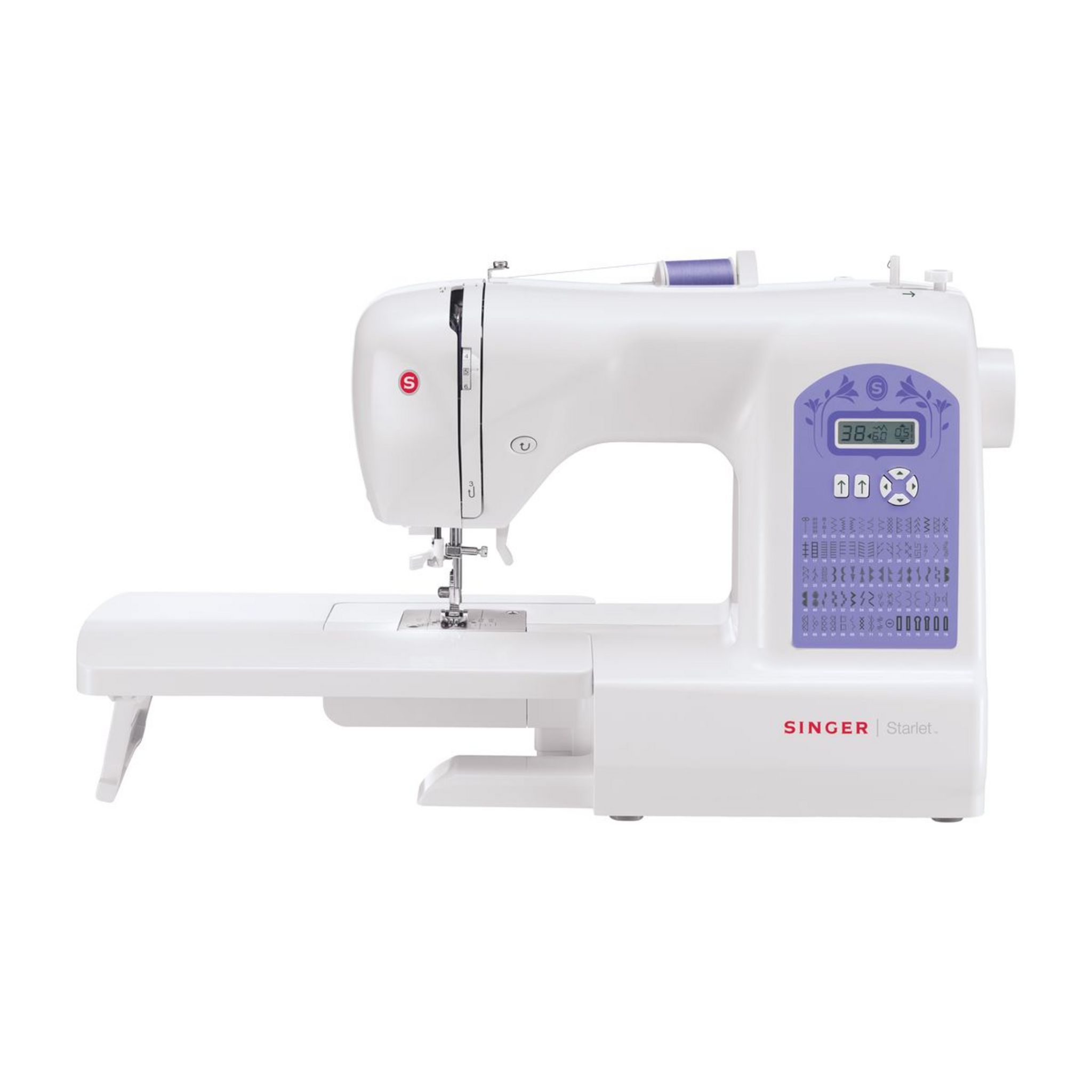 Voir la diapositive 2 : SINGER Machine à coudre STARLET 6680 - Blanc
