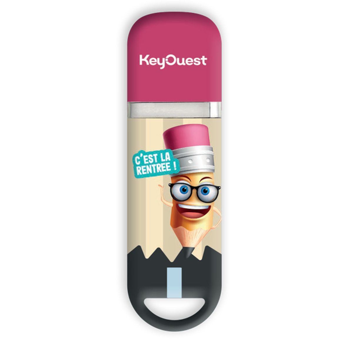 KEYOUEST Clé USB 16GB PENCIL - Rose à motif
