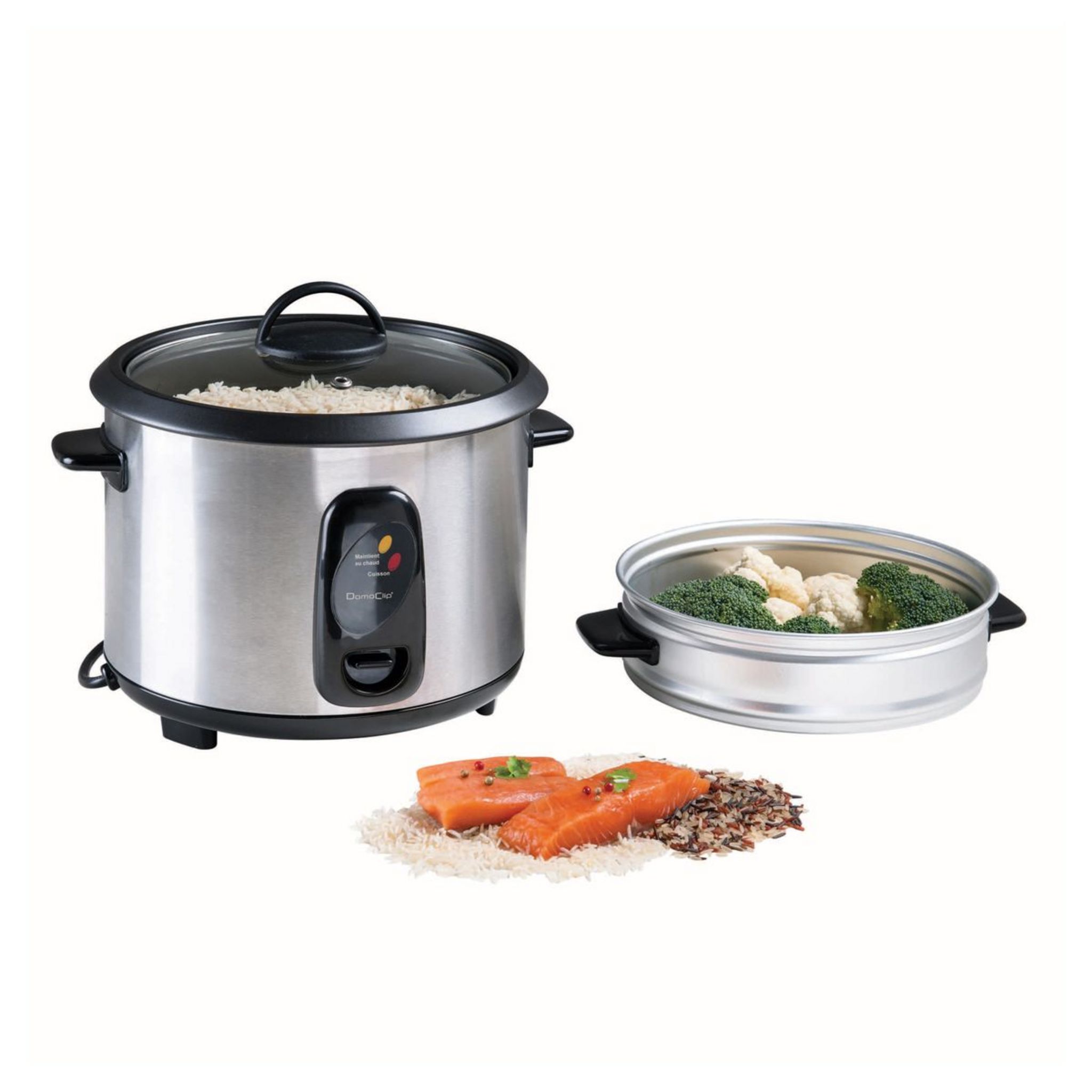 Voir la diapositive 2 : LIVOO Cuiseur à riz et vapeur DOC192 - Argent