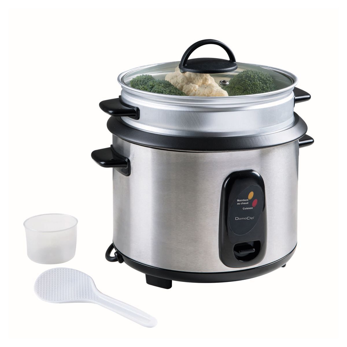 LIVOO Cuiseur à riz et vapeur DOC192 - Argent