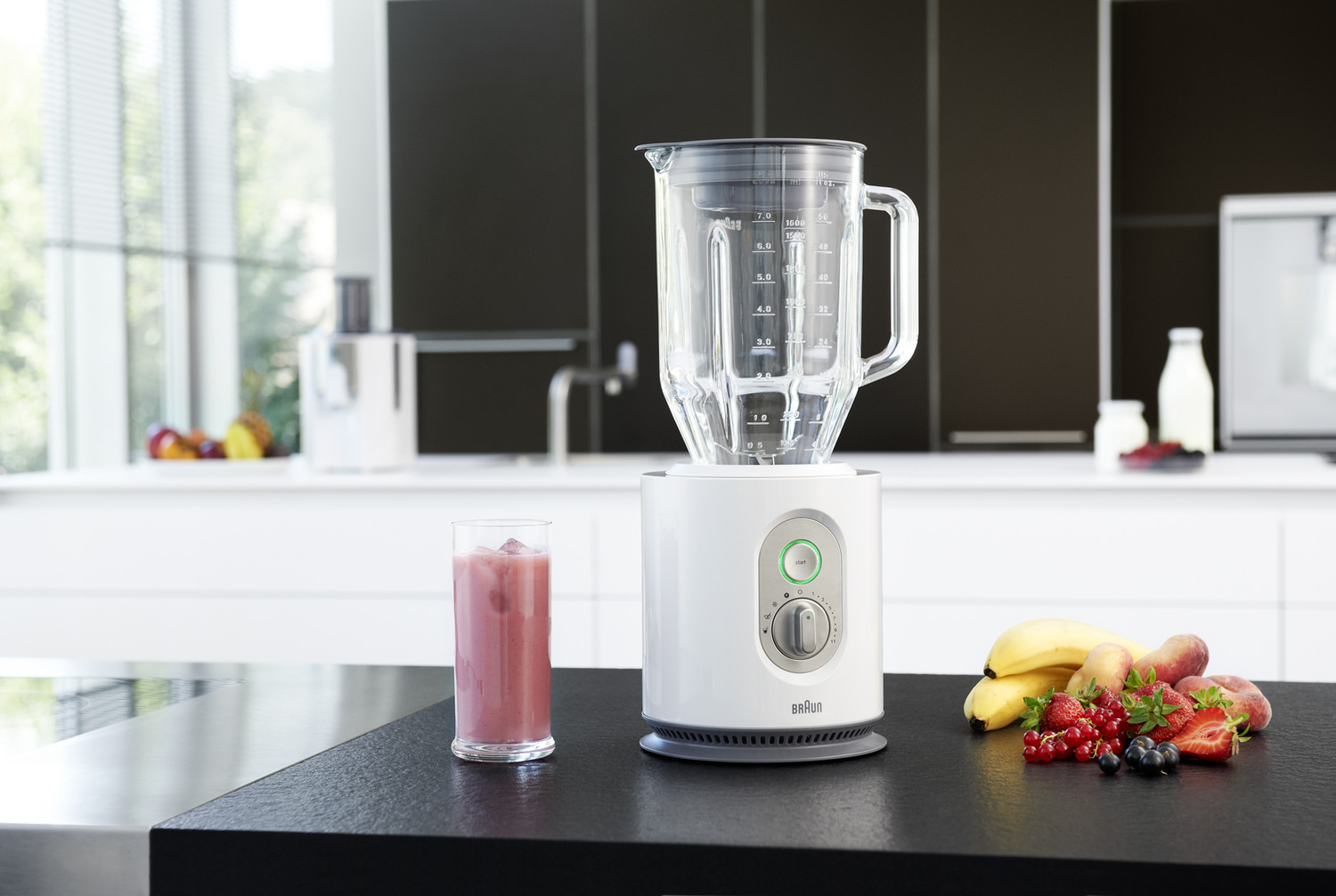 Voir la diapositive 2 : BRAUN Blender bol en verre JB5160WH - Blanc