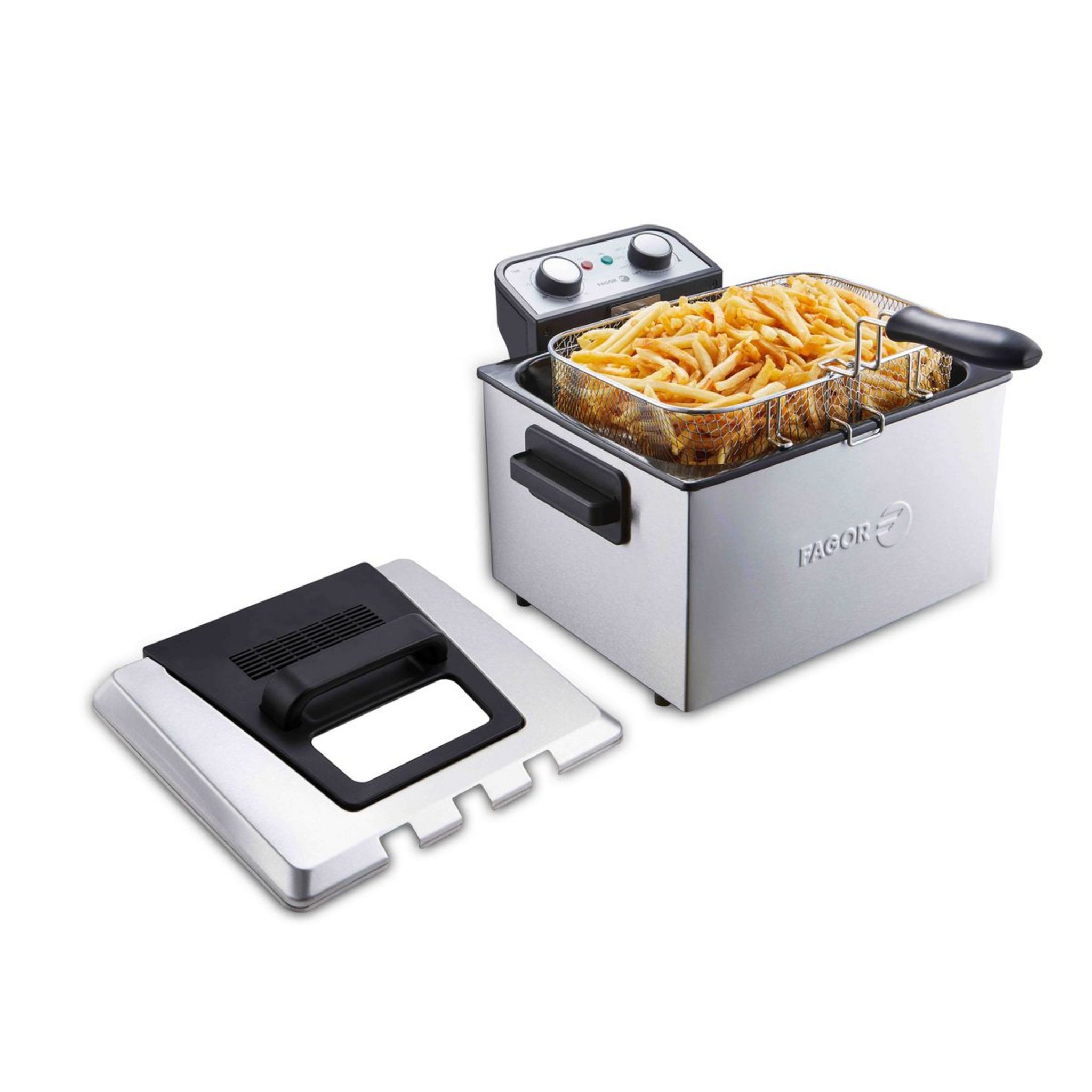 Voir la diapositive 7 : FAGOR Friteuse électrique FG777 - Inox