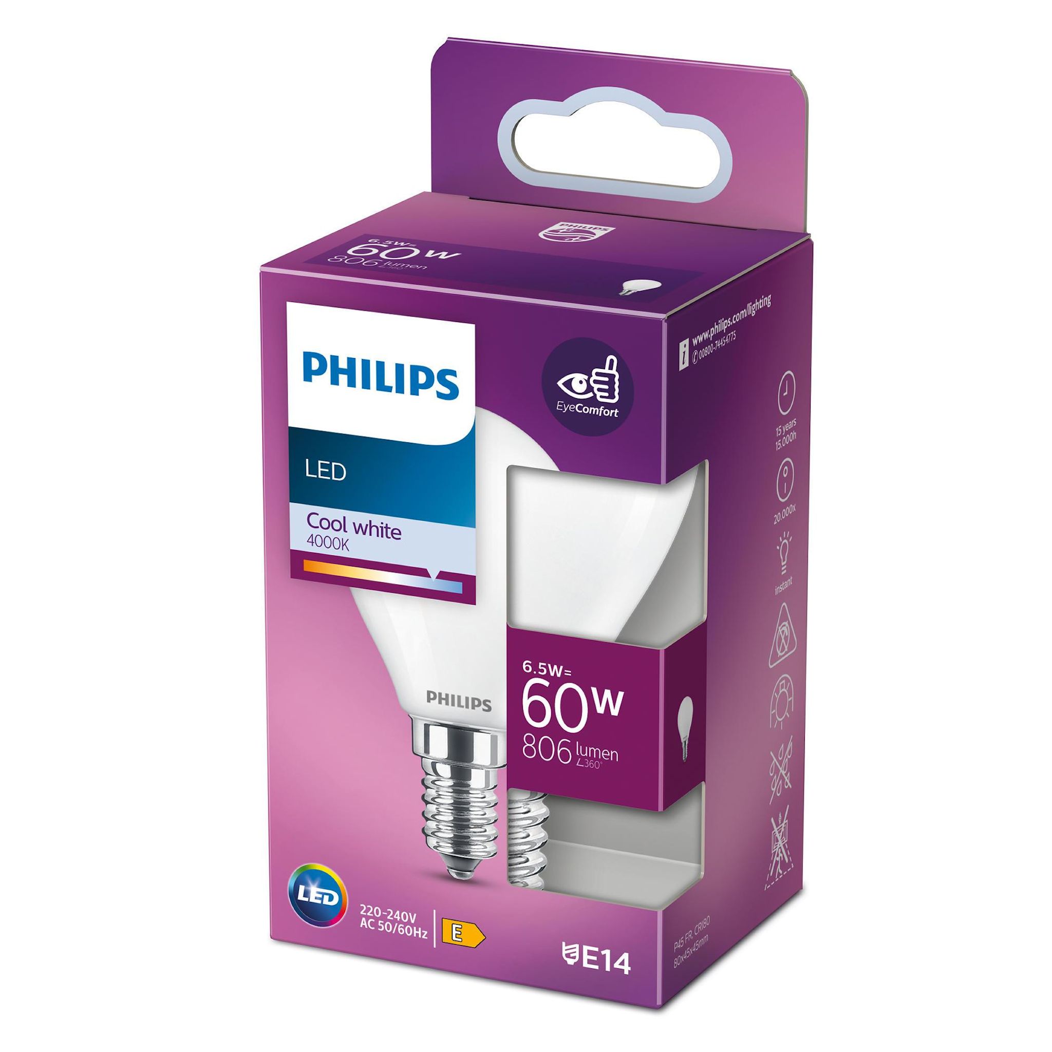 PHILIPS Ampoule LED 60W E14