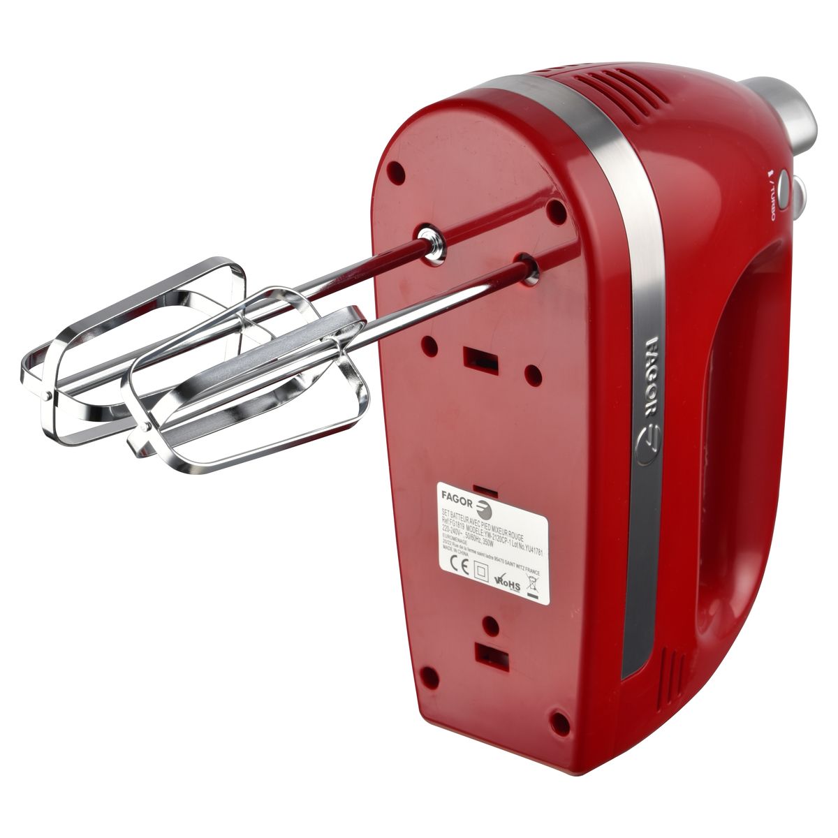 Voir la diapositive 3 : FAGOR Batteur électrique FG1819 - Rouge