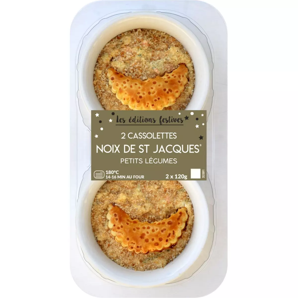 Cassolette noix de St Jacques petits légumes 2 pièces 240g