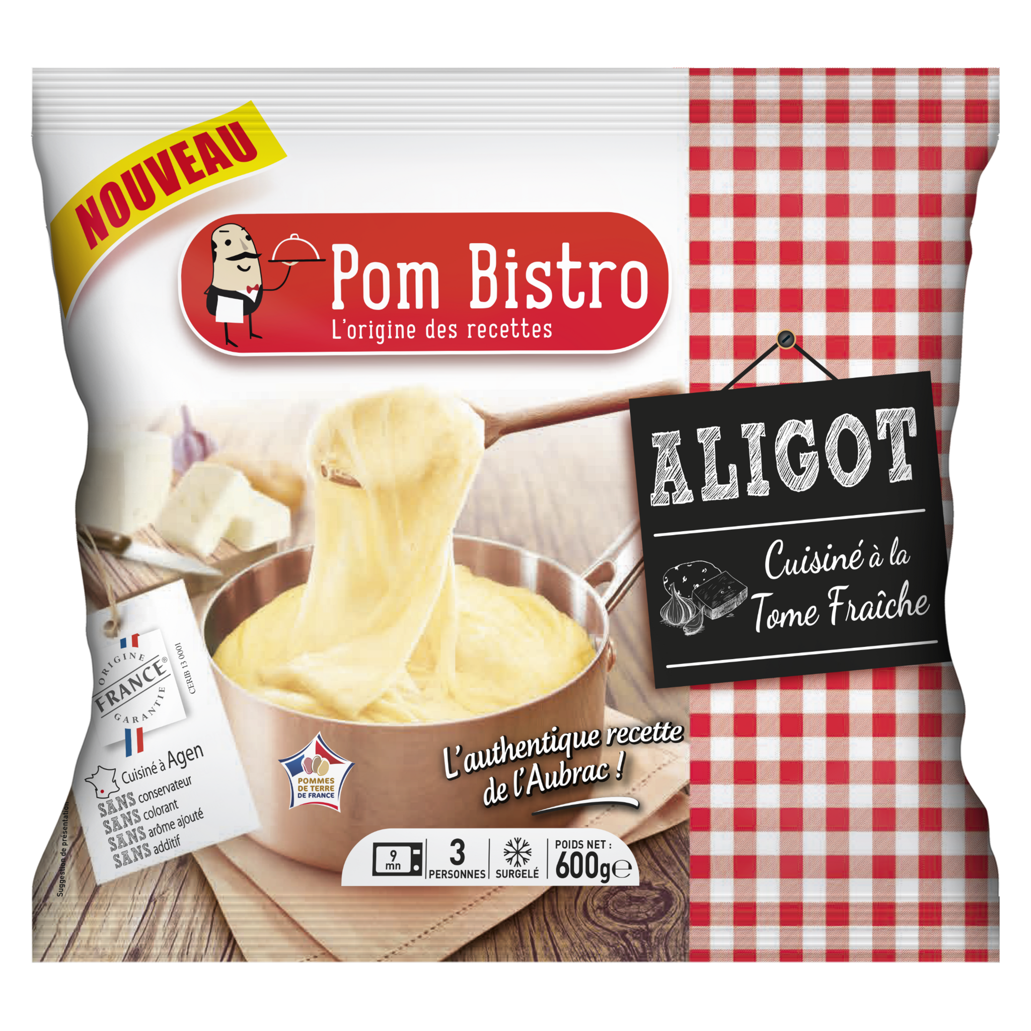 POM BISTRO Aligot cuisiné à la tome fraîche 3 portions 600g