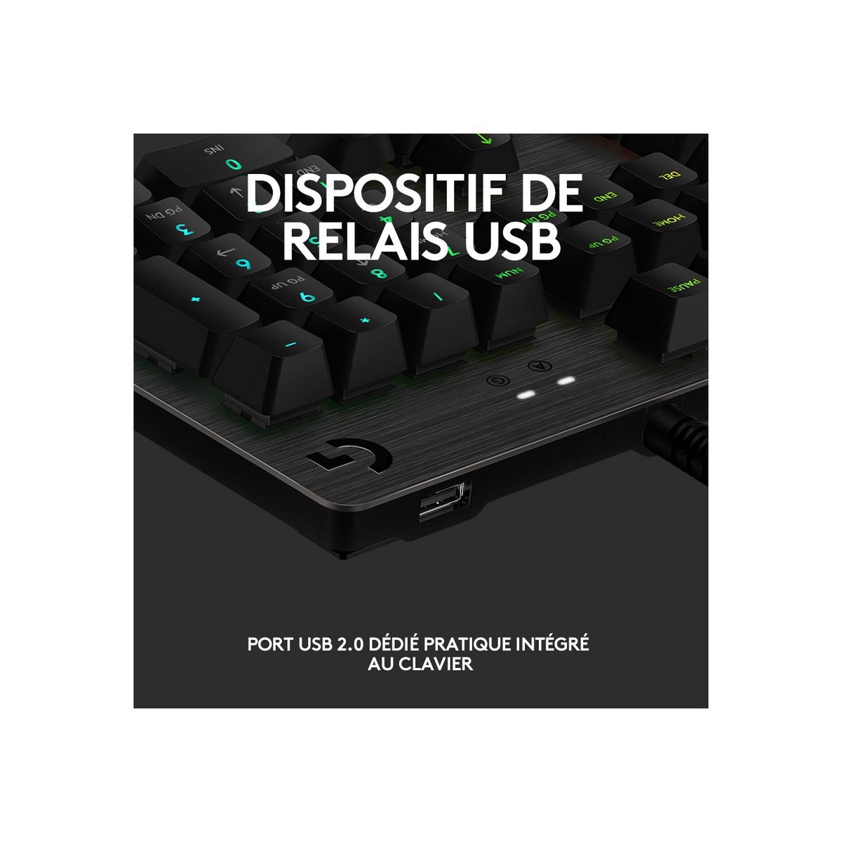 LOGITECH CLAVIER GAMING G512 CARBON LIGHTSYNC RVB avec switchs GX Brown et relais USB mécanique