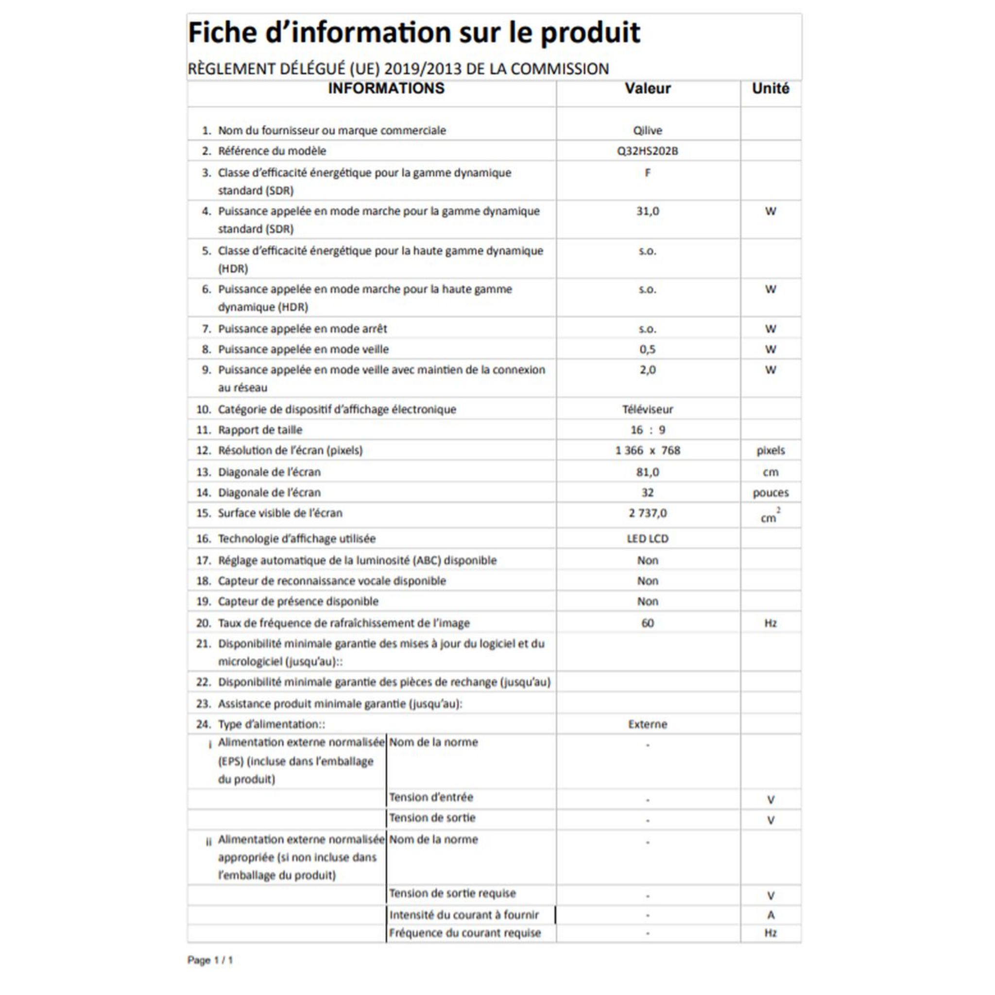 Voir la diapositive 4 : QILIVE Q32HS202B TV DLED HD 81 cm Smart TV