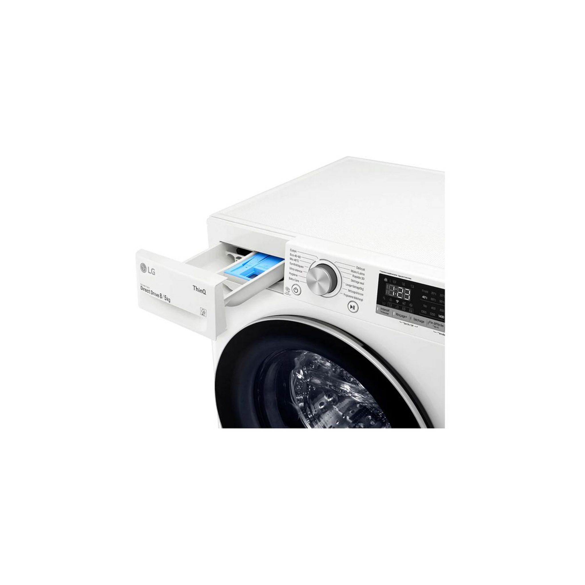 Voir la diapositive 6 : LG Lave linge séchant hublot F854N41WR, 8 kg lavage, 5 kg séchage, 1400 T/min, E