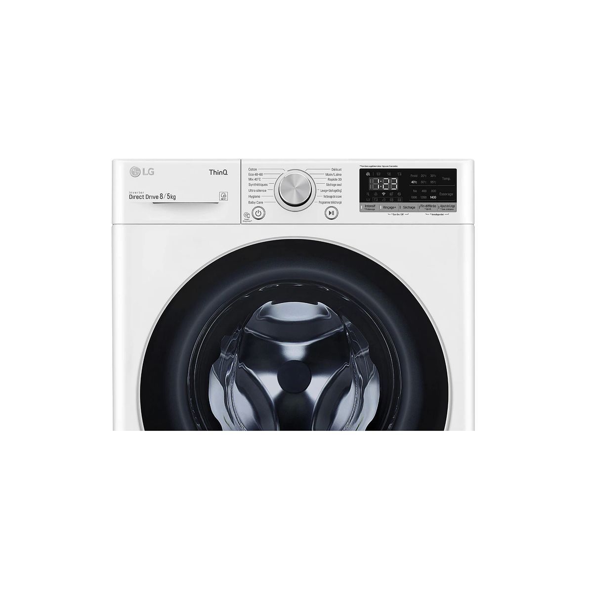 LG Lave linge séchant hublot F854N41WR, 8 kg lavage, 5 kg séchage, 1400 T/min, E