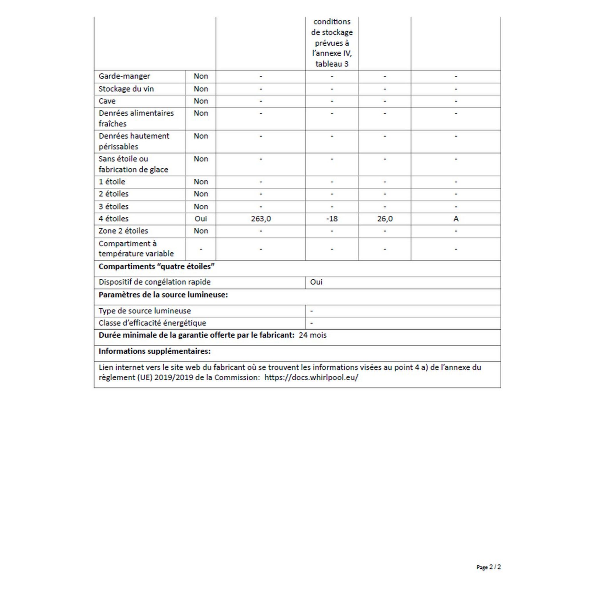 Voir la diapositive 3 : INDESIT Congélateur armoire UI8F1CW1, 263 L, Froid ventilé No Frost