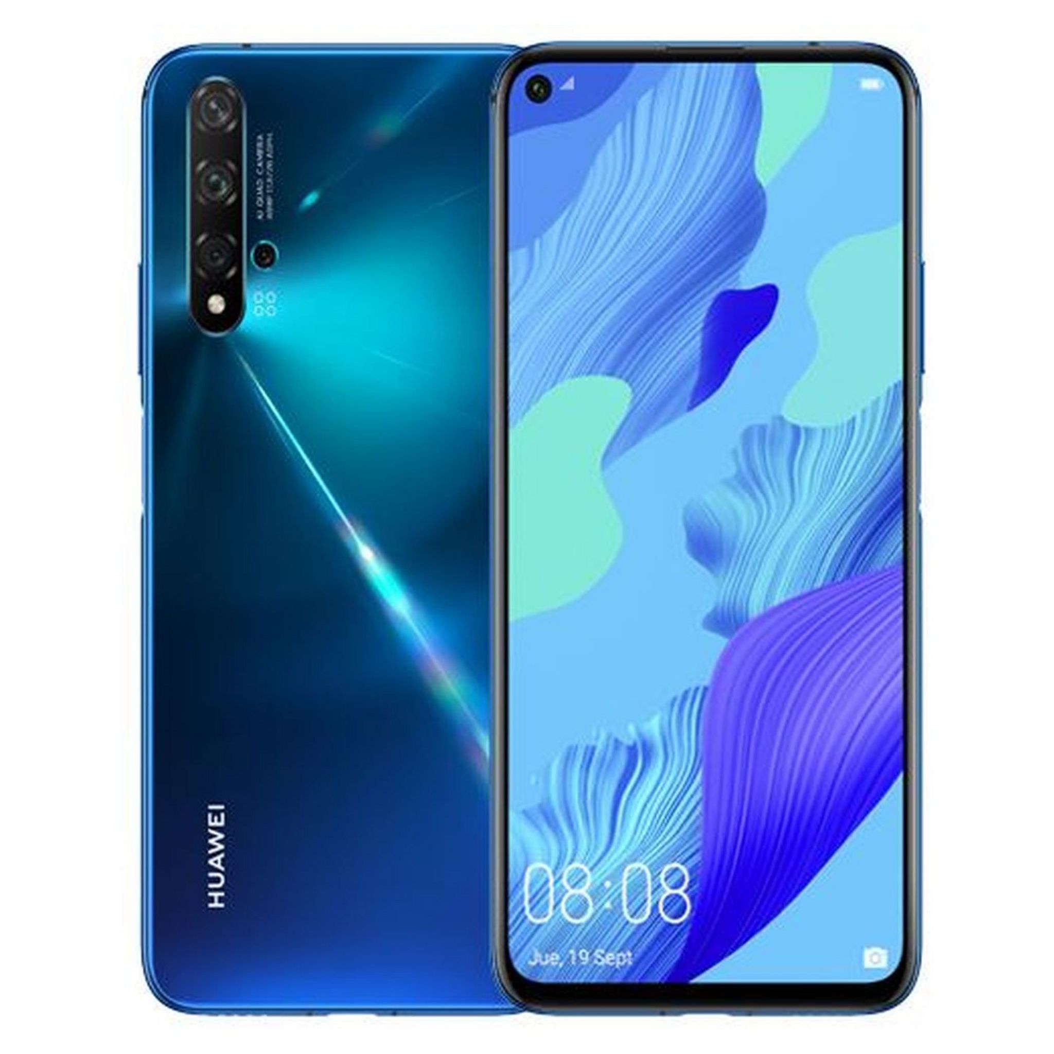 Voir la diapositive 8 : HUAWEI Smartphone Nova 5T 128 Go 6.26 pouces Bleu 4G+ - Livré avec coque bleue