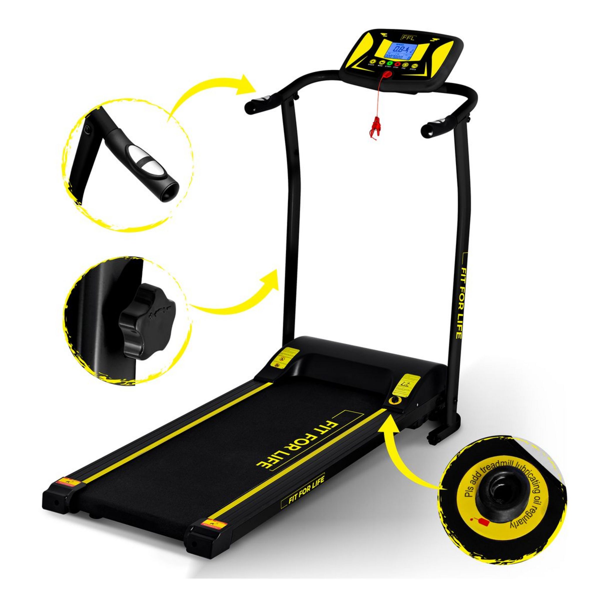 Voir la diapositive 4 : FIT FOR LIFE Tapis de marche XXT2020 - Noir