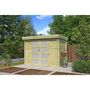Voir la diapositive 3 : GARDENAS Abri de jardin bois - traité autoclave - Toit plat - 4,83m² - APETINA