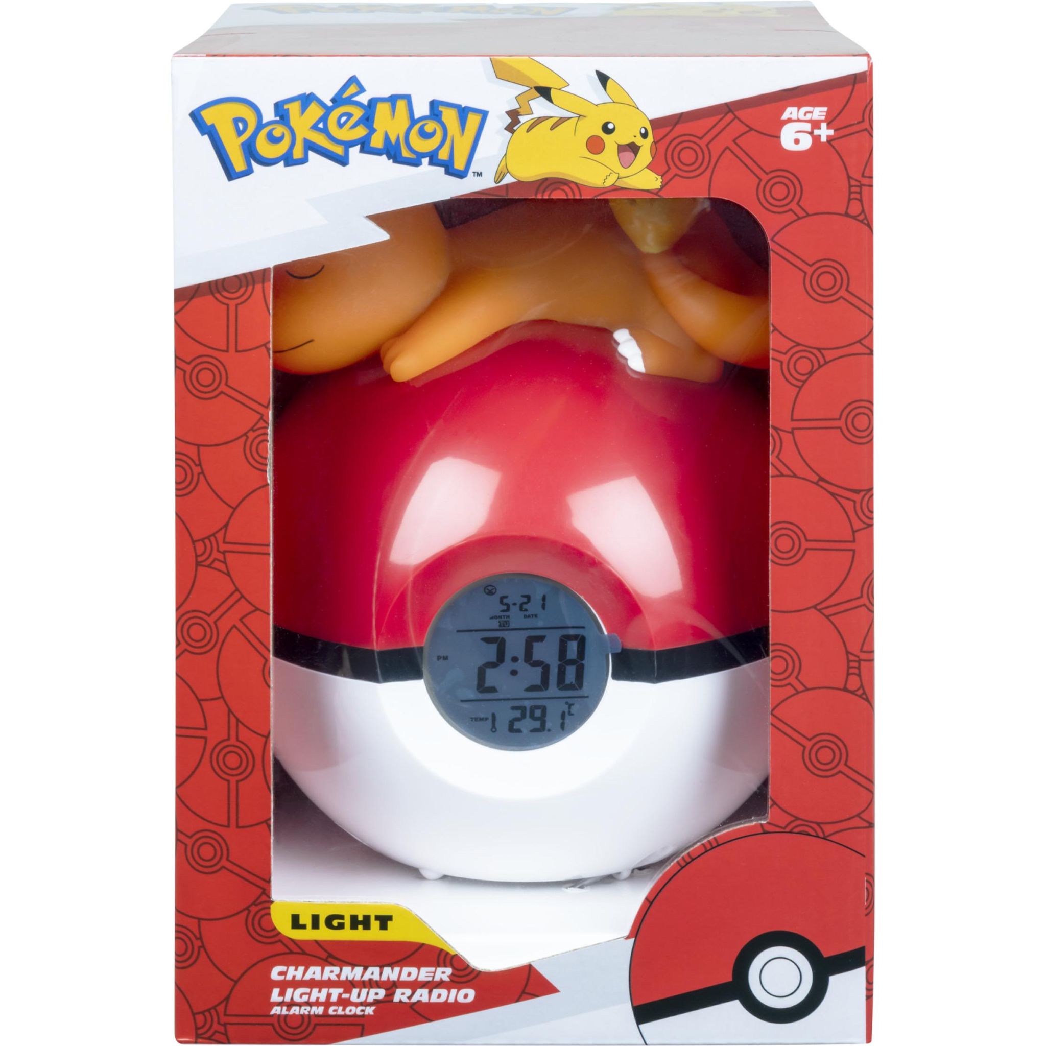 Radio-réveil lumineux numérique Salamèche Pokémon