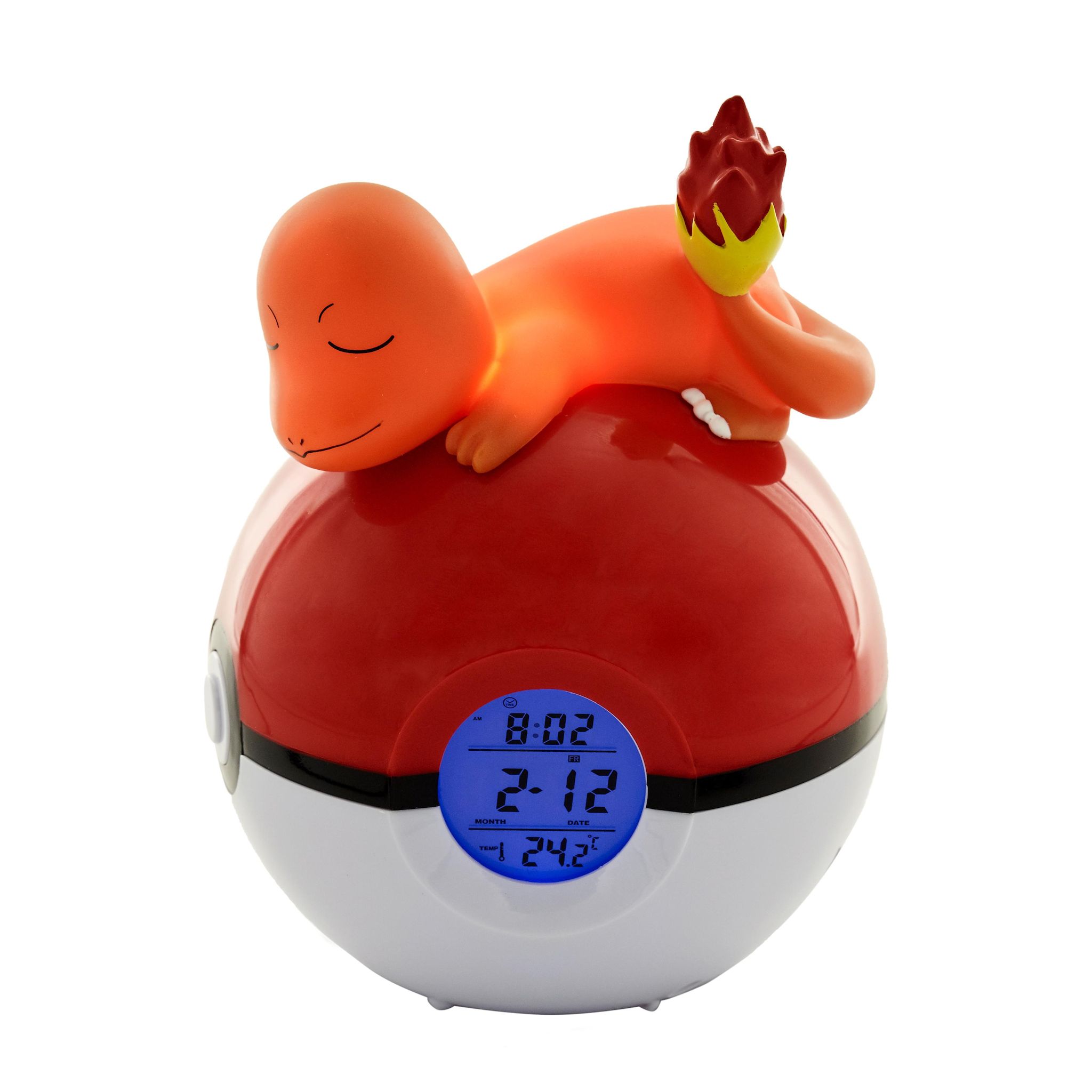 Voir la diapositive 2 : Radio-réveil lumineux numérique Salamèche Pokémon