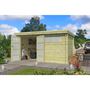Voir la diapositive 4 : GARDENAS Abri de jardin bois - traité autoclave - Toit plat - 10,49m² - APETINA