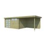 Voir la diapositive 2 : GARDENAS Abri de jardin bois - traité autoclave - 18,67m² - APETINA