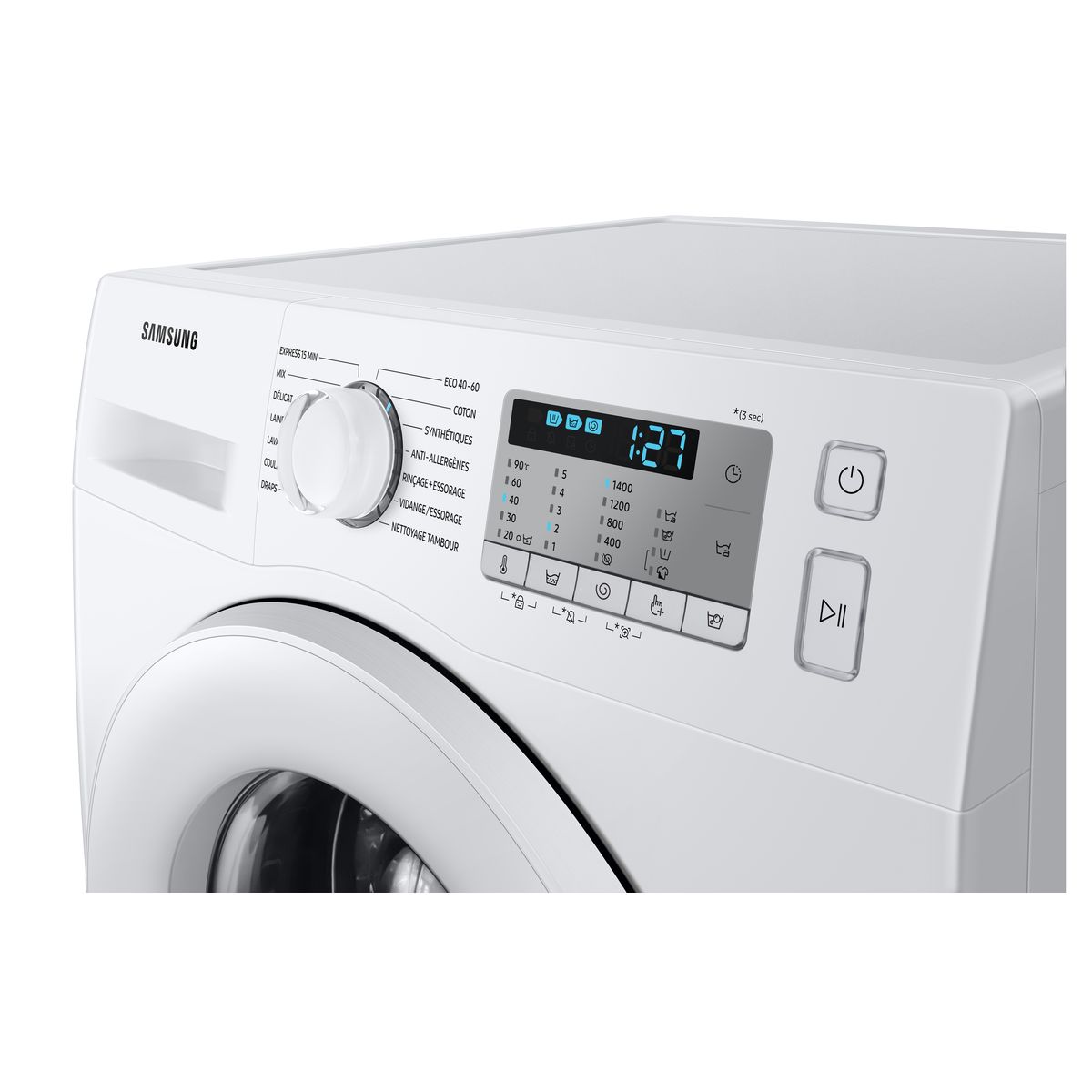 Voir la diapositive 5 : SAMSUNG Lave linge hublot WW80TA046TH, 8 kg, 1400 T/min