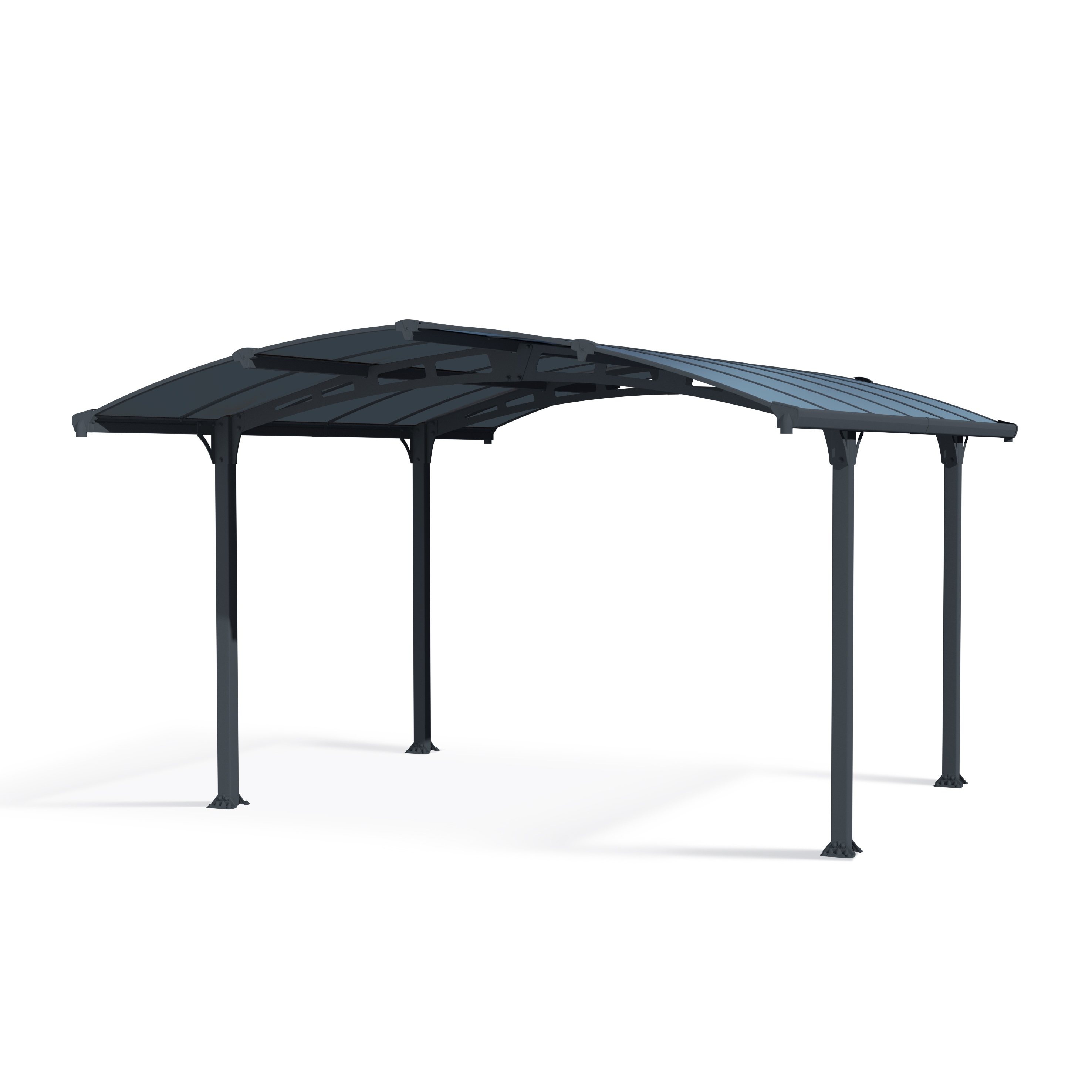Voir la diapositive 7 : PALRAM Carport Aluminium - Anthracite - ARCADIA 4300