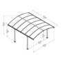Voir la diapositive 8 : PALRAM Carport Aluminium - Anthracite - ARCADIA 4300