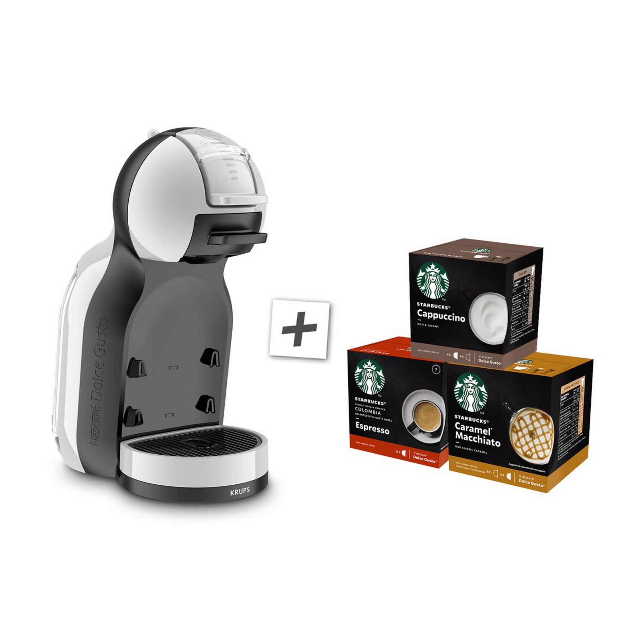 KRUPS Machine expresso + 3 boîtes de capsule Starbucks YY4497FD - Gris artic