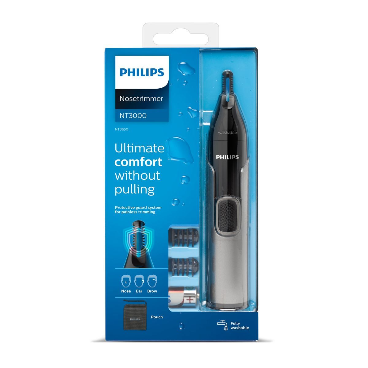 PHILIPS Tondeuse nez-oreilles NT3650/16 - Gris
