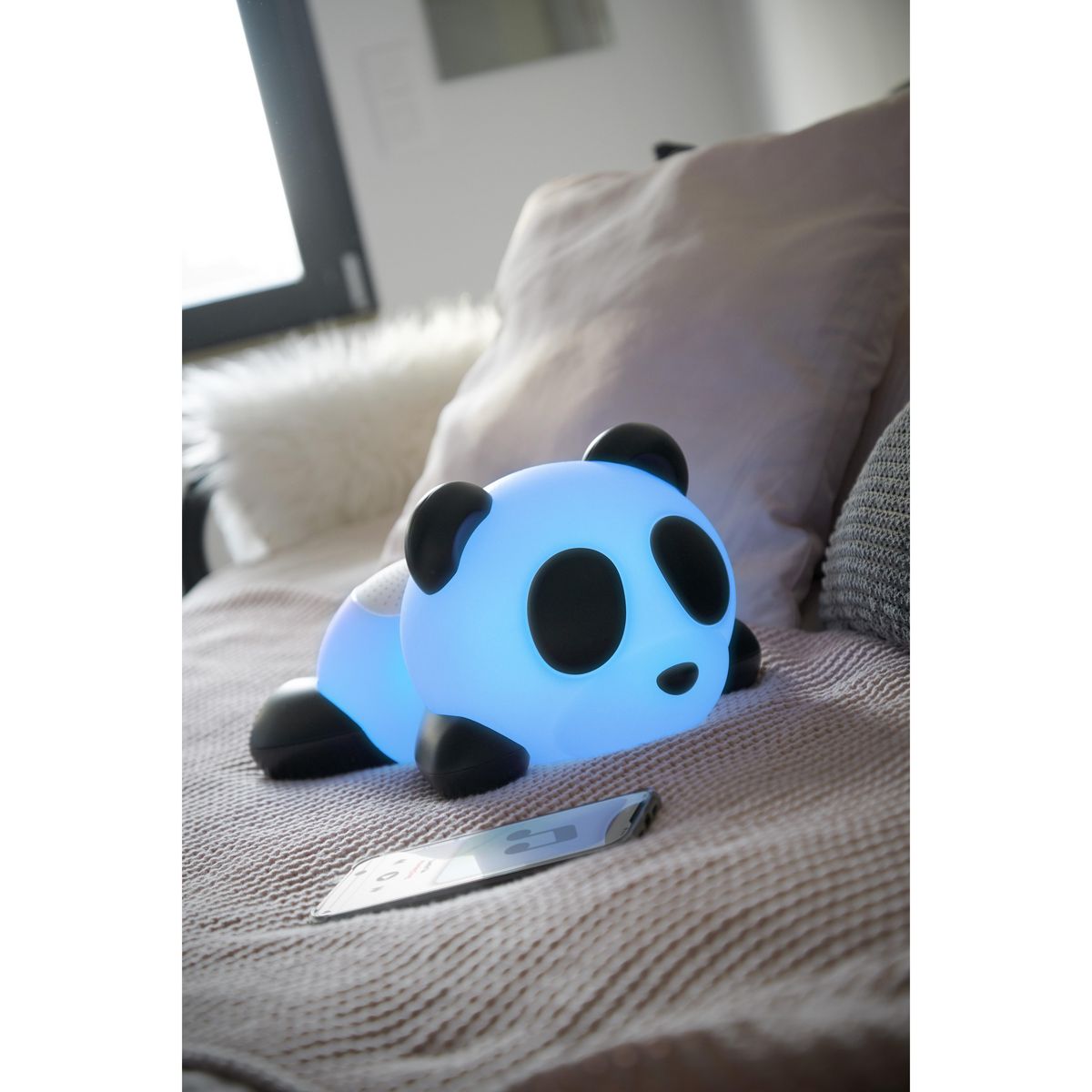 BIGBEN Enceinte portable Bluetooth lumineuse - Noir / blanc - Luminus Panda 2