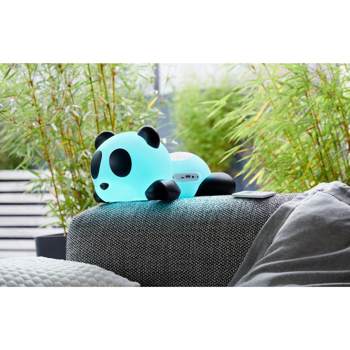 BIGBEN Enceinte portable Bluetooth lumineuse - Noir / blanc - Luminus Panda 2