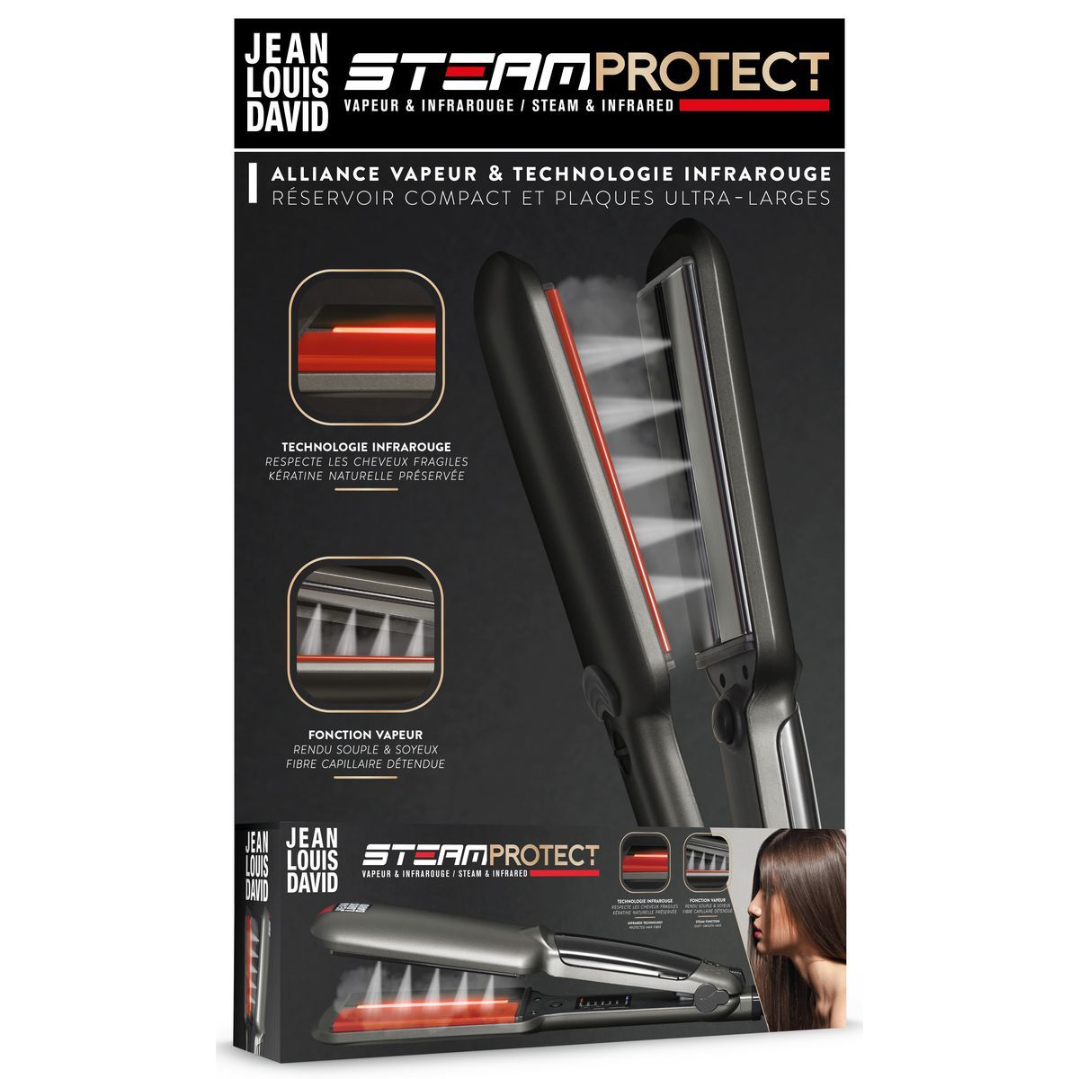 JEAN LOUIS DAVID Lisseur vapeur 39968 - Gris