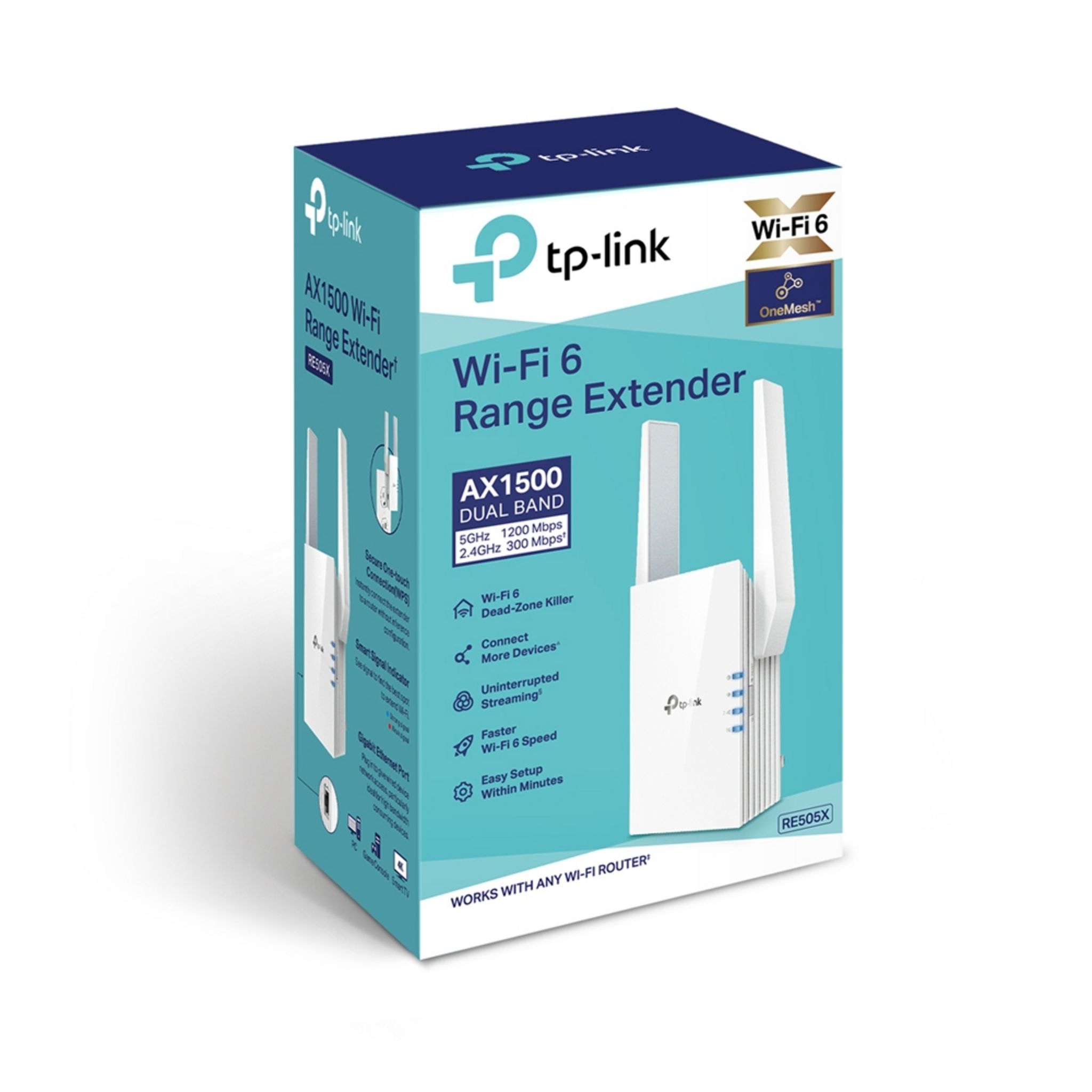 Voir la diapositive 2 : TP-LINK Répéteur WiFi AX5 - Blanc