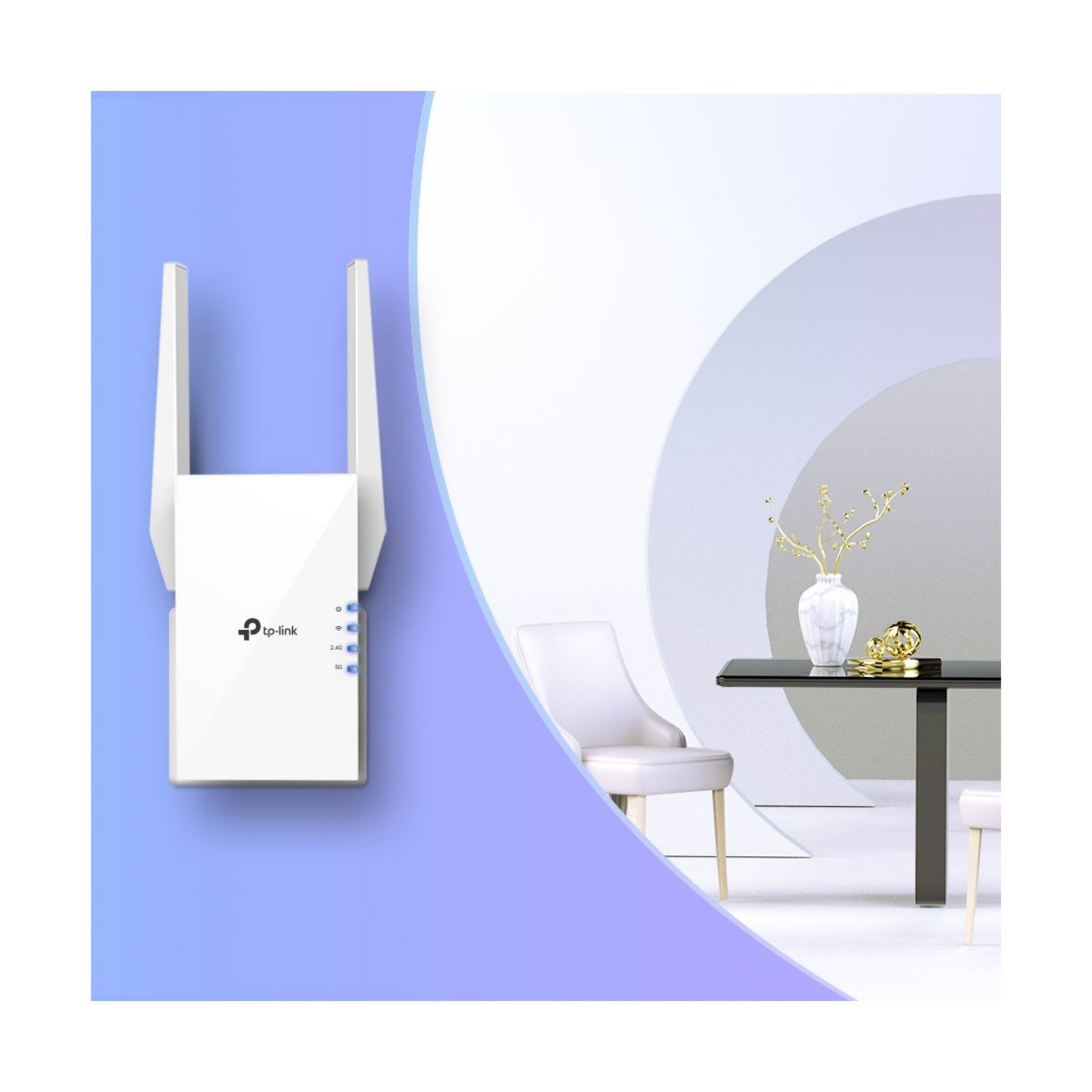 Voir la diapositive 3 : TP-LINK Répéteur WiFi AX5 - Blanc
