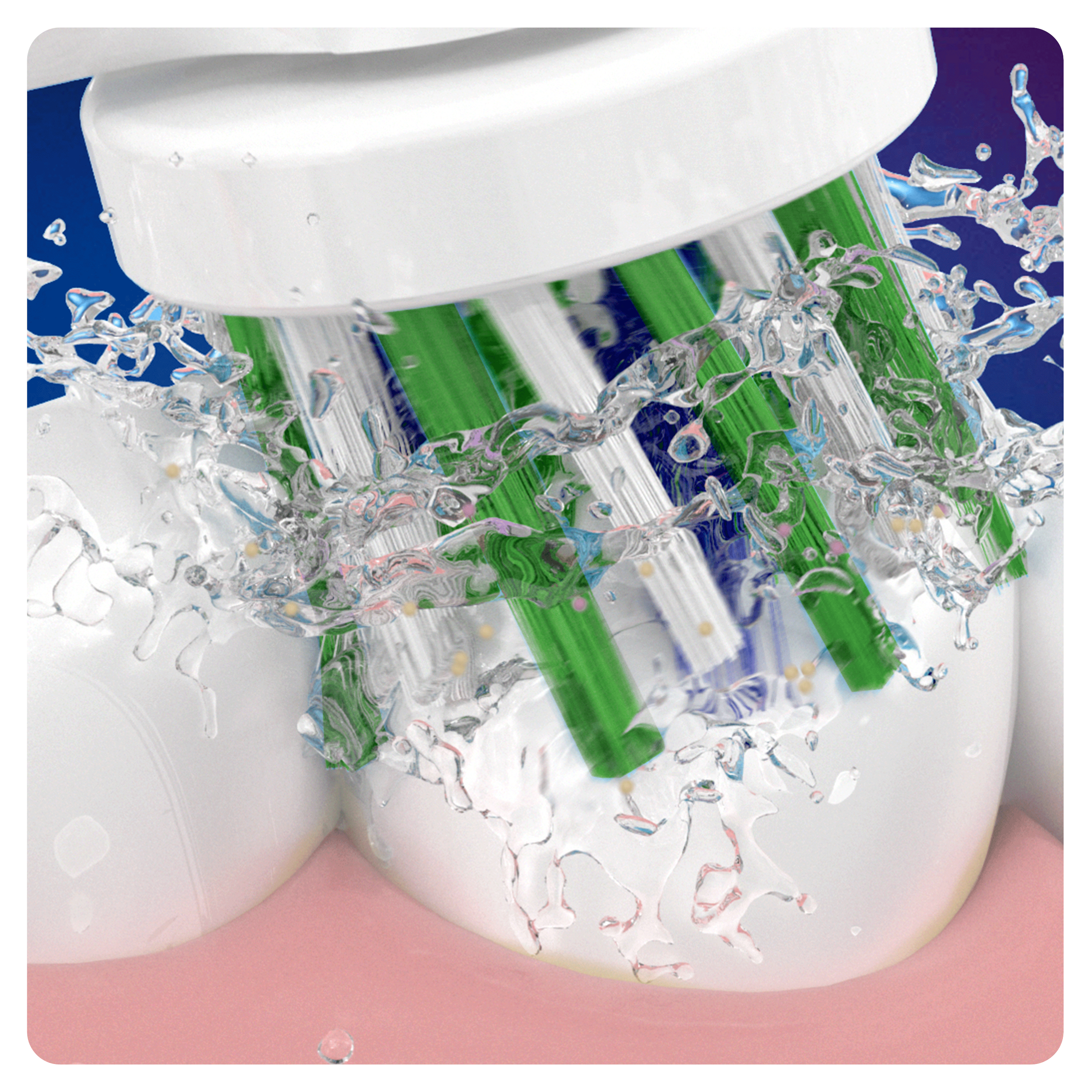 Voir la diapositive 3 : ORAL-B Lot de 3 brossettes CrossAction - Blanc