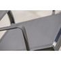 Voir la diapositive 5 : DCB GARDEN Fauteuil de jardin empilable - Textilène et aluminium - Gris Anthracite - STOCKHOLM