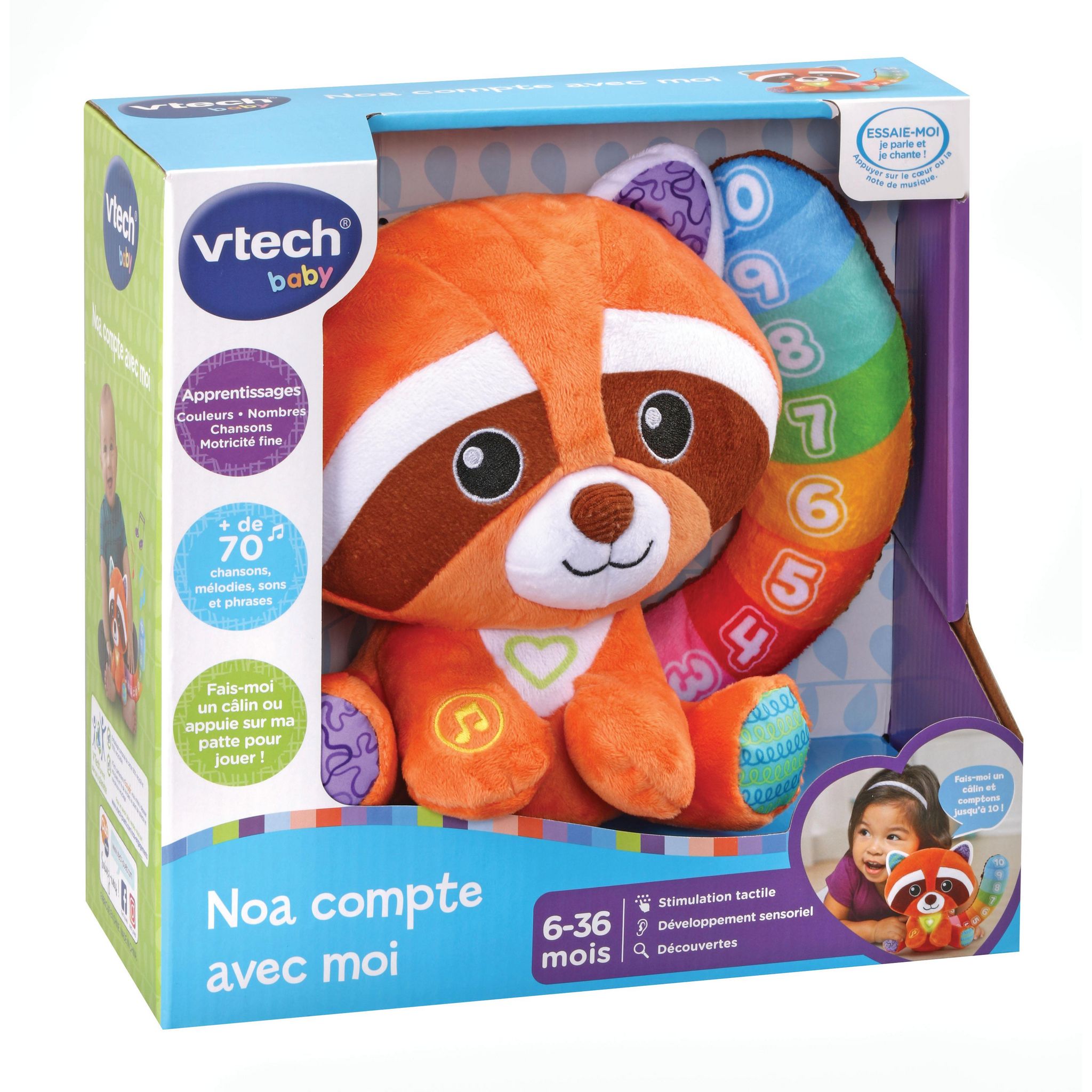 Voir la diapositive 2 : VTECH Peluche interactive - Noa compte avec moi