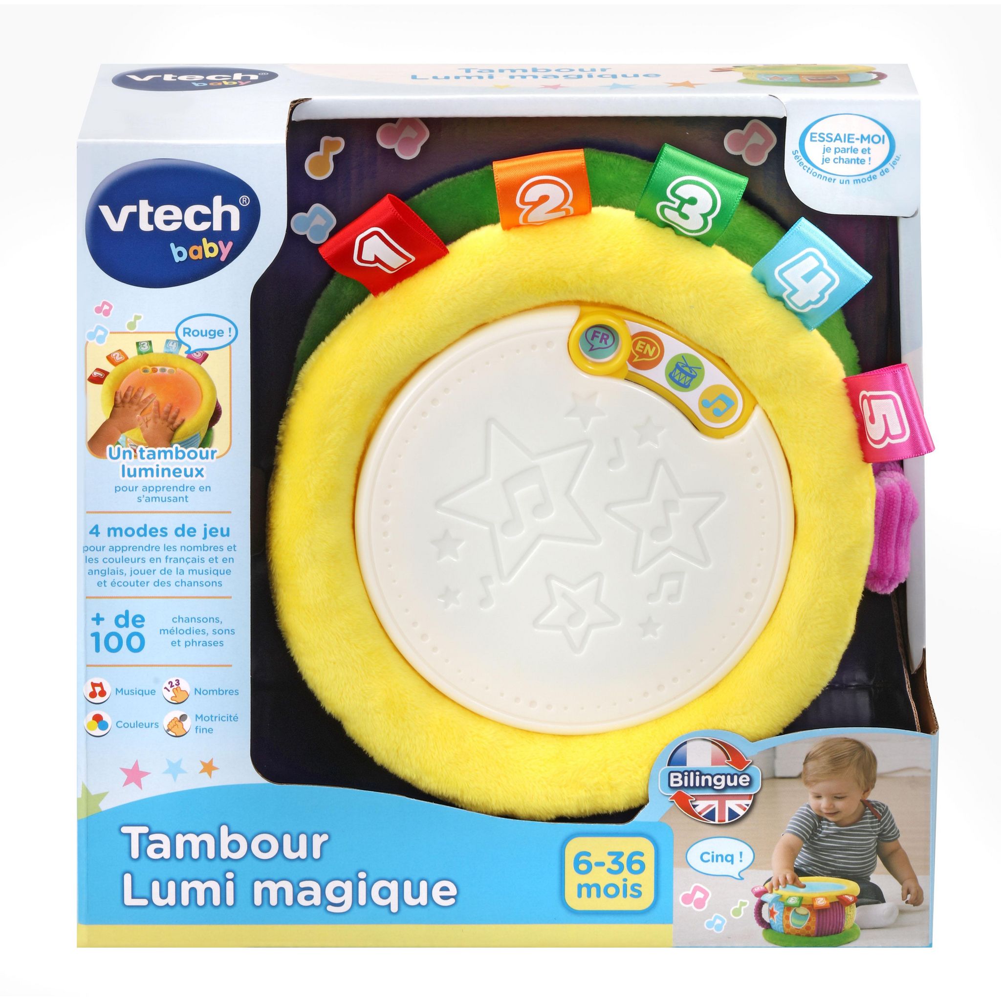 Voir la diapositive 3 : VTECH Tambour Lumi Magique