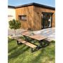 Voir la diapositive 7 : DCB GARDEN Salon de jardin - 5 places - Bois d'acacia et aluminium - Gris Anthracite - MIYAKO