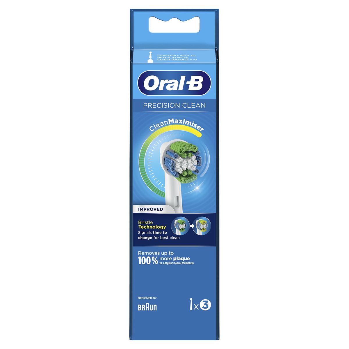 ORAL-B Lot de 3 brossettes Precison Clean - Blanc