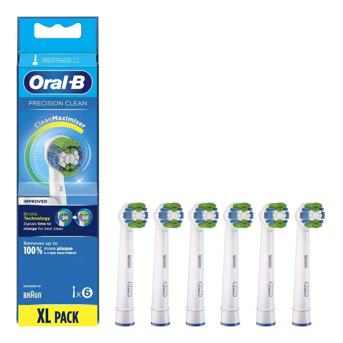 ORAL-B Lot de 6 brossettes Précision Clean - Blanc