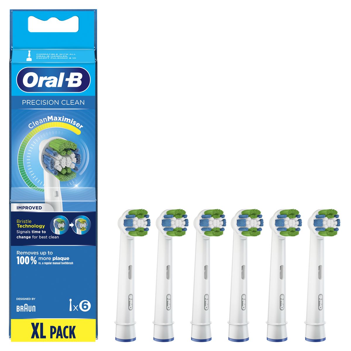 ORAL-B Lot de 6 brossettes Précision Clean - Blanc