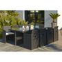 Voir la diapositive 2 : DCB GARDEN Salon de jardin encastrable - 8 places - PVC - Noir